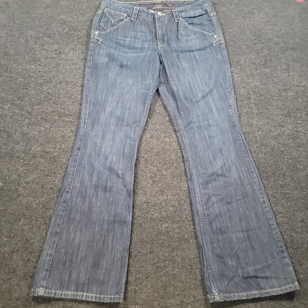 Tommy Hilfiger Women Bootcut Jeans Size 12 Blue Dark Wash Denim - Picture 2 of 12